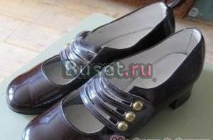 Туфли лаковые. 1973г. фабрика"Заря".   Винтаж Москва