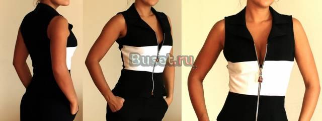 Жилетка черная с белым на молнии Санкт-Петербург