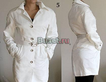 Плащ белый на тёплой подкладке Санкт-Петербург