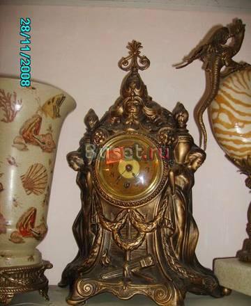 Часы настольные - шпиатр. Франция. 19 век Орехово-Зуево