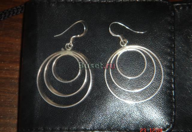 Серебреные серёжки 925 пробы (проба стоит) Москва