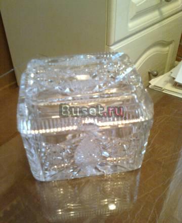 Сигаретница. Хрусталь. 50-ые гг Москва