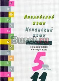 Справочные материалы. Английский Испанский Саратов
