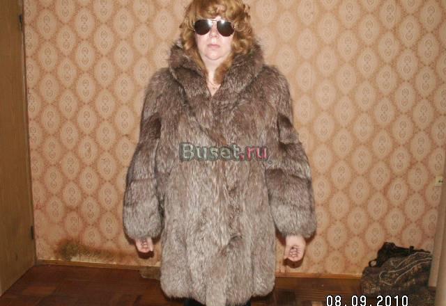 Полушубок песец серебристый Москва