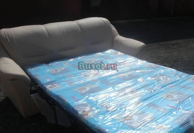 Новый финский раскладной кожаный 3-х местный диван Москва