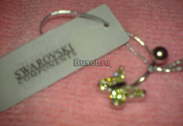 Пирсинг бабочка с кристалами Swarovski Москва