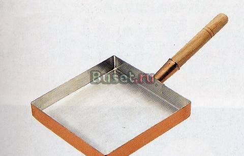 Сковорода-латунь с крышкой 24х24 см (Япония) Москва