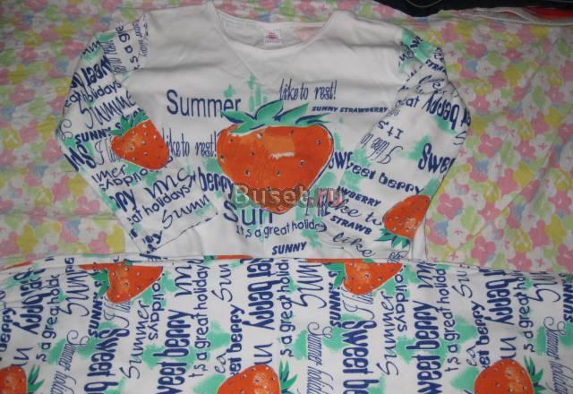 Пижама "Клубника"для девочки начальной школы Санкт-Петербург