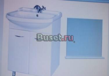 Тумба для ванны с зеркалом и раковиной Москва