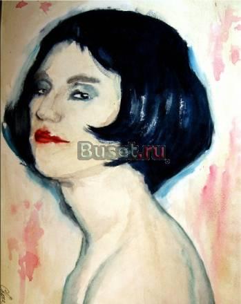 "Юноша в парике", акварель,А3 Москва