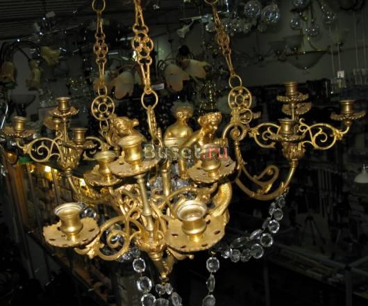 Люстра бронза/хрусталь 19 в Москва