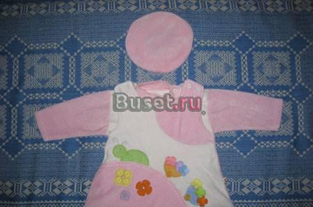 Комплект платье + кофточка + беретка (рост 68) Москва