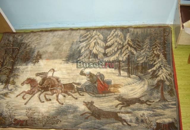 Шерстяной настенный ковер в виде картины Москва