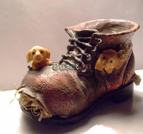 Старинный ботинок-керамика Москва