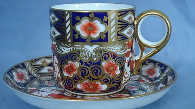 Кофейная пара Royal Crown Derby (Англия) 1905г Санкт-Петербург