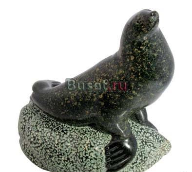 Статуэтка из камня. Тюлень. Талькохлорит Москва