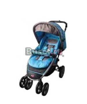 Коляска Lider Kids S100 (голубая, картинка мишки) Челябинск