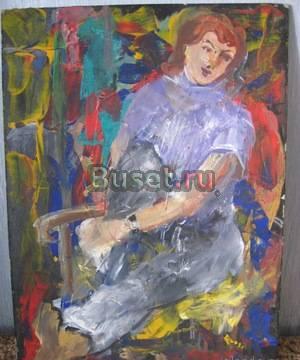 Картина "Сидящая женщина" Москва