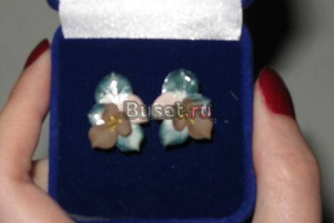 Фарфоровые серьги, авторская работа Казань