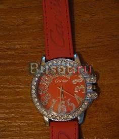 Часы Cartier (копия) со стразами Москва