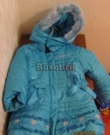 Пальто на р 98 голубое утепленное Санкт-Петербург