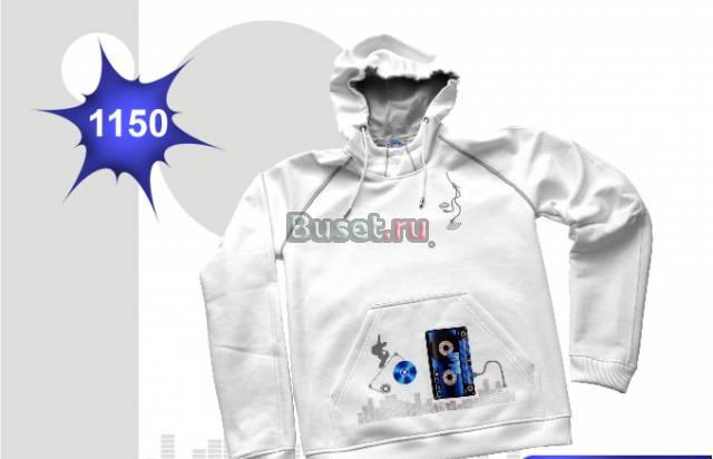 Дизайнерская белая толстовка Новосибирск