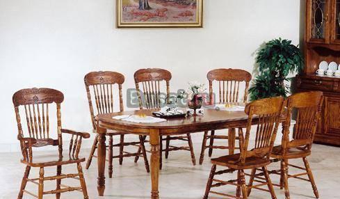 Стол и 6 стульев из массива гевеи (Малайзия) Москва