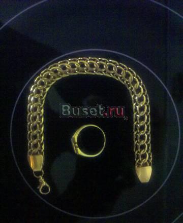 Золотой браслет и перстень мужской Москва