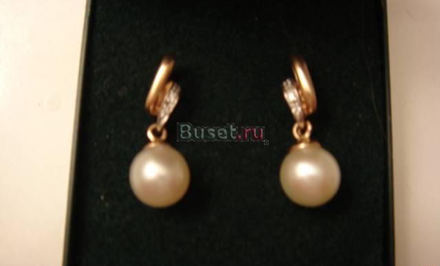 Серьги с жемчугом Москва