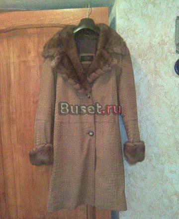 Пальто (кожа,меховая отделка) Пермь