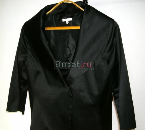 Атласный пиджак Orange, черный, с запахом Москва