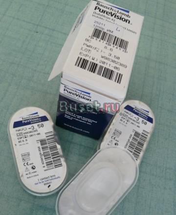 Линзы Pure Vision -3,50 Москва