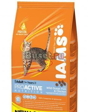 Iams для кошек 1,5кг + 3кг + контейнер для корма Москва
