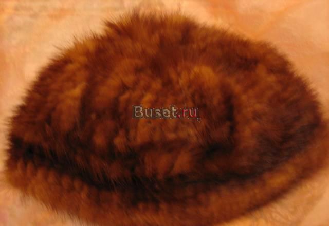 Норковая шапочка вязаная 56 см новая Москва