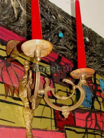 Старинный бронзовый подсвечник Москва