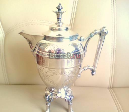 Старинный кофейник США 1873 г. Серебрение Владивосток