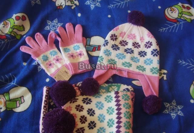 Шапка+шарф+перчатки на весну Москва