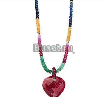 Ожерелье-рубин 49,5 карата, мультисапфиры 51 карат Москва