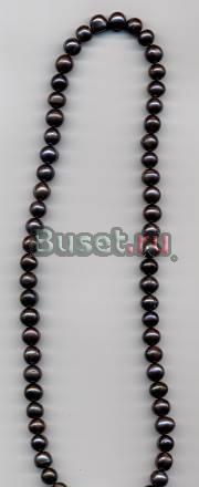 Ожерелье из натурального черного жемчуга Москва