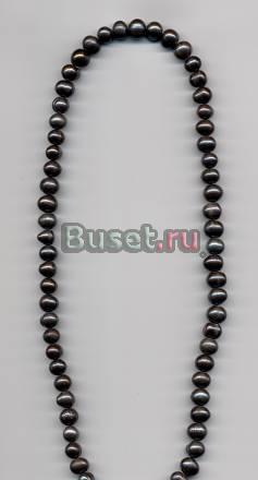 Ожерелье из натурального черного жемчуга Москва