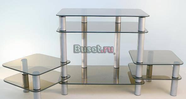 Стеклянная подставка под тв, аудио технику Москва