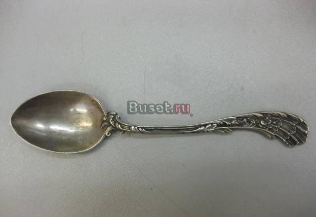 Кофейная ложка серебро 800 пр. длина-11см на зубок Санкт-Петербург