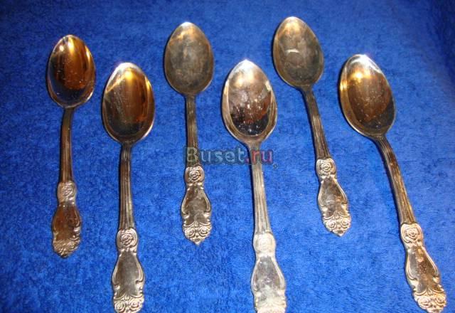 Ложки мельхиор посеребренные Москва