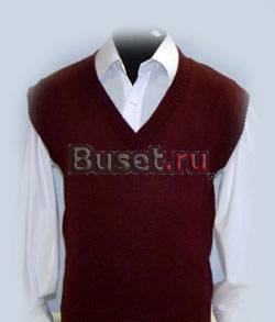 Жилет трикотажный бордовый для мальчика Москва