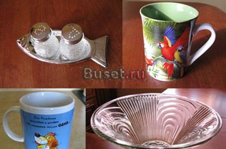 Набор - 2 кружки, салатник, набор для соли-перца Москва