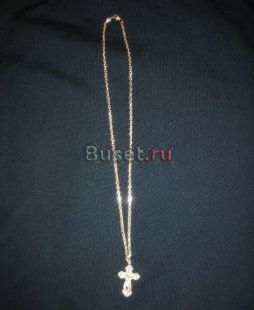 Золотая цепочка и крест Москва