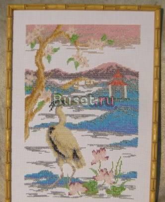 "японская миниатюра" (в бамбуковой раме) 33Х46 Москва