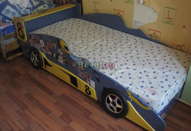 Кровать детская с матрасом "Гоночная машина" Москва