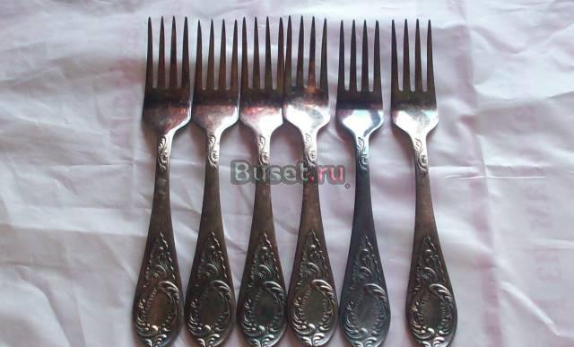 Вилки мельхиор десертные.175 мм Москва
