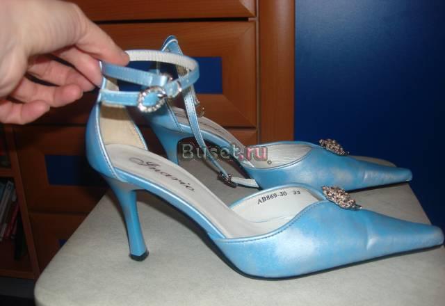 Туфли голубые Москва